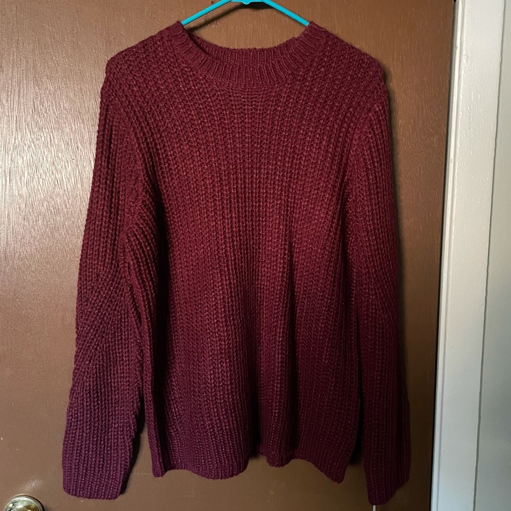 NWT Burgundy Knit Sweater